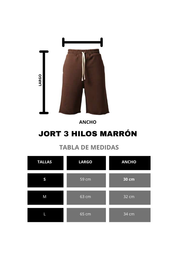 JORT TERRY 3 HILOS MARRÓN