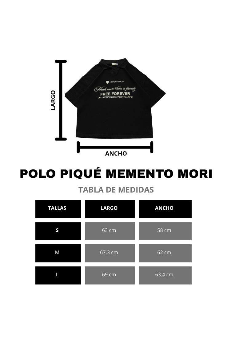 POLO PIQUÉ FREE FOREVER NEGRO