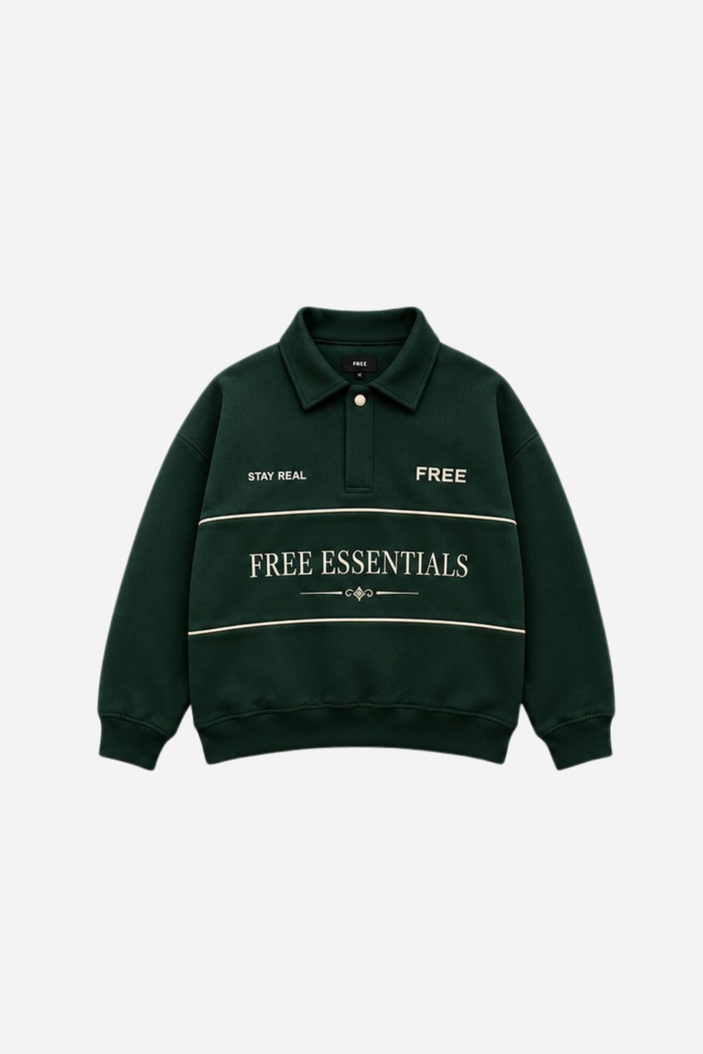 POLERA CROP FREE ESSENTIALS VERDE BOTELLA
