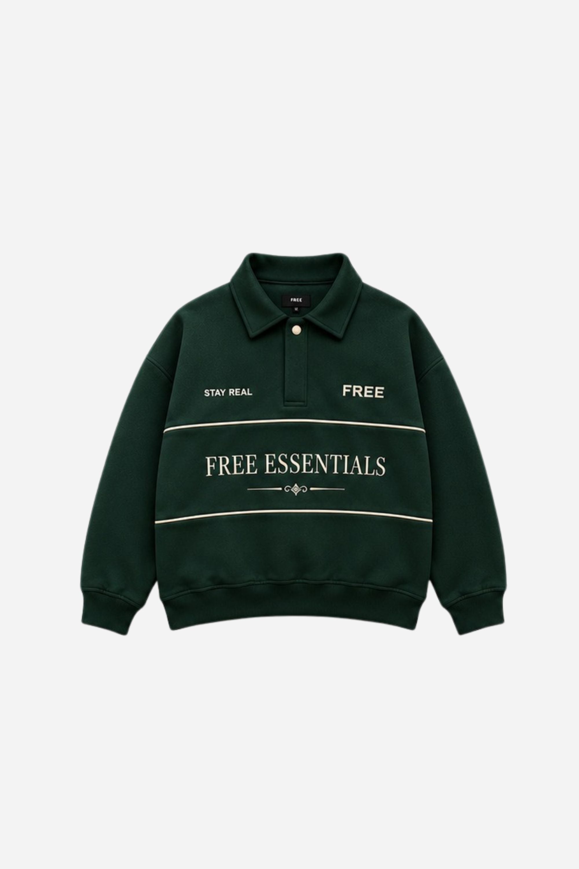 POLERA CROP FREE ESSENTIALS VERDE BOTELLA