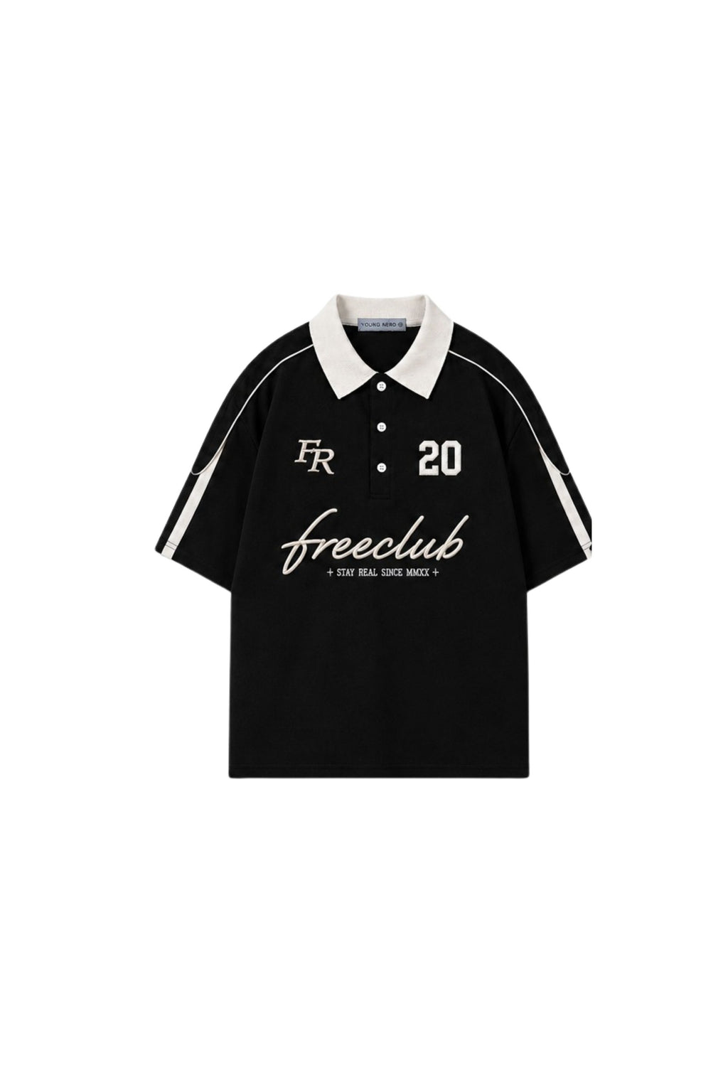 POLO PIQUÉ FREECLUD NEGRO