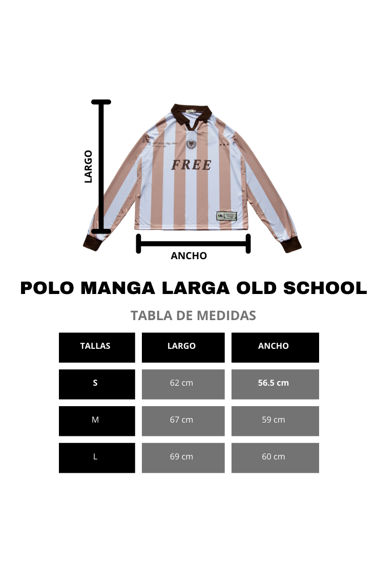 POLO MANGA LARGA OLD SCHOOL BEIGE