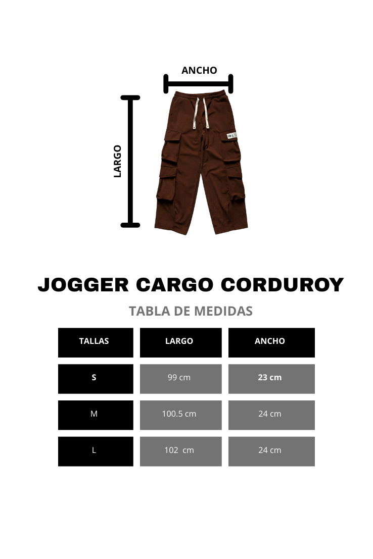 JOGGER CARGO CORDUROY MARRÓN