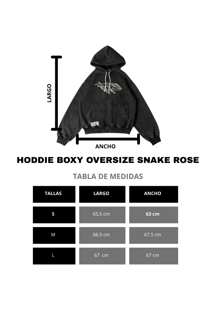 HODDIE BOXY OVERSIZE SNAKE ROSE