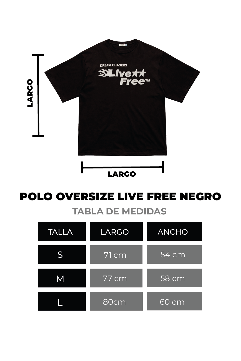 POLO OVERSIZE LIVE FREE