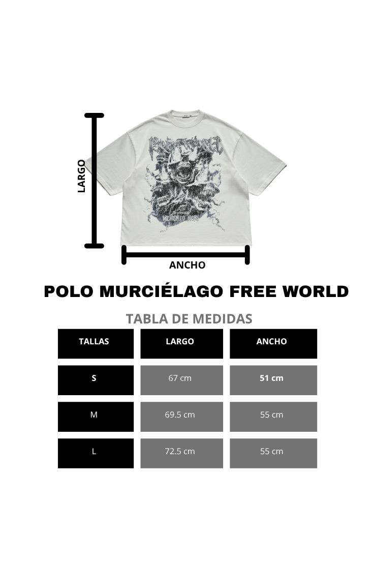 POLO MURCIÉLAGO FREE WORLD PERLA