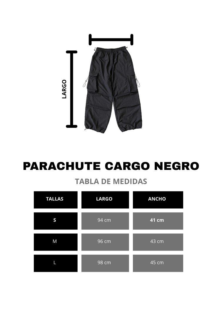 PARACHUTE CARGO NEGRO