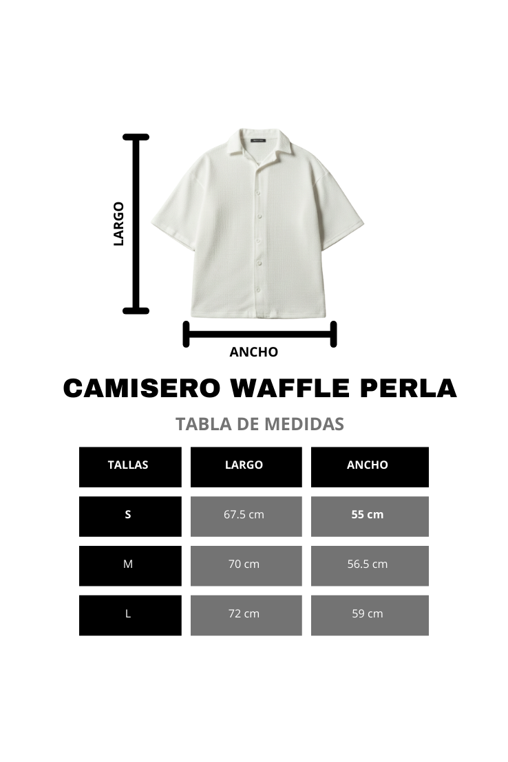 CAMISA WAFFLE HUESO