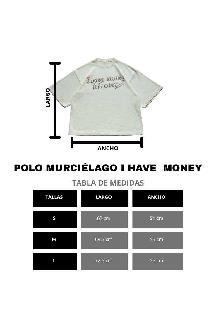 POLO MURCIÉLAGO I HAVE MONEY PERLA