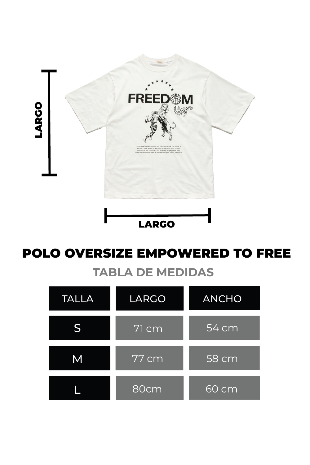 POLO OVERSIZE EMPOWERED TO BE FREE