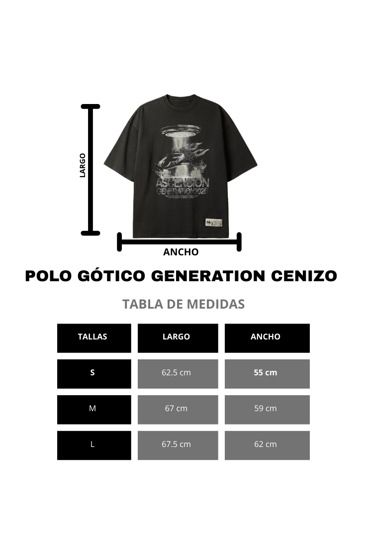 POLO GÓTICO GENERATION CENIZO