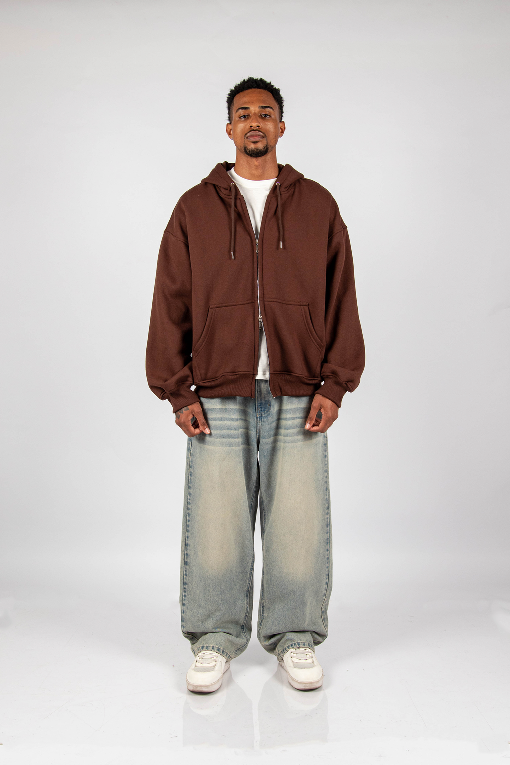 ZIP HODDIE 2.0 MARRON