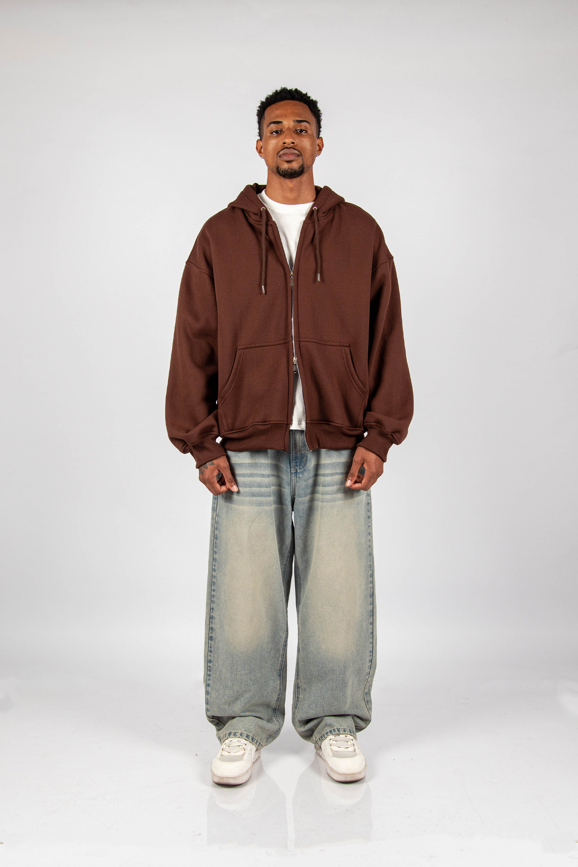 ZIP HODDIE 2.0 MARRON