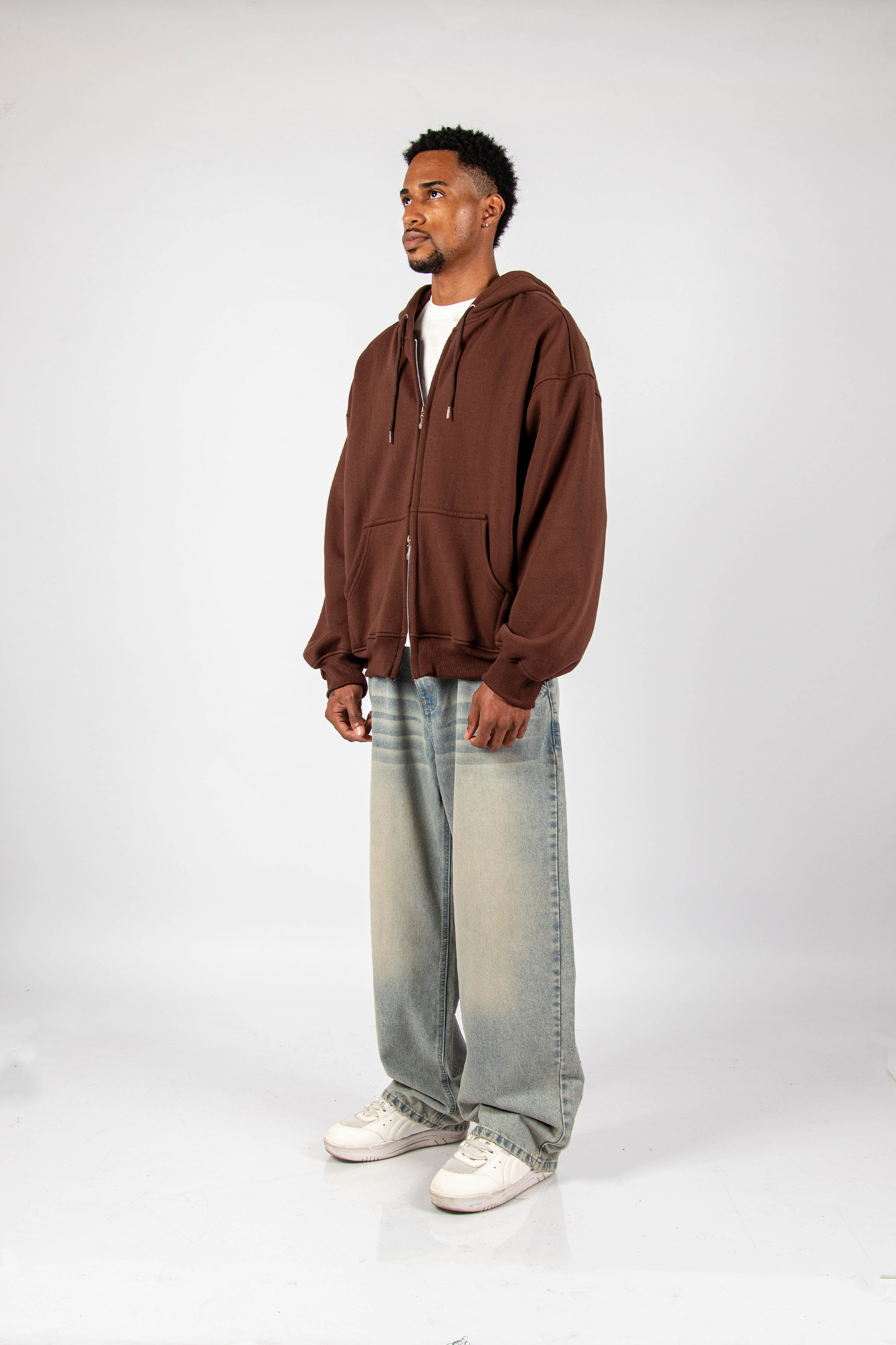 ZIP HODDIE 2.0 MARRON