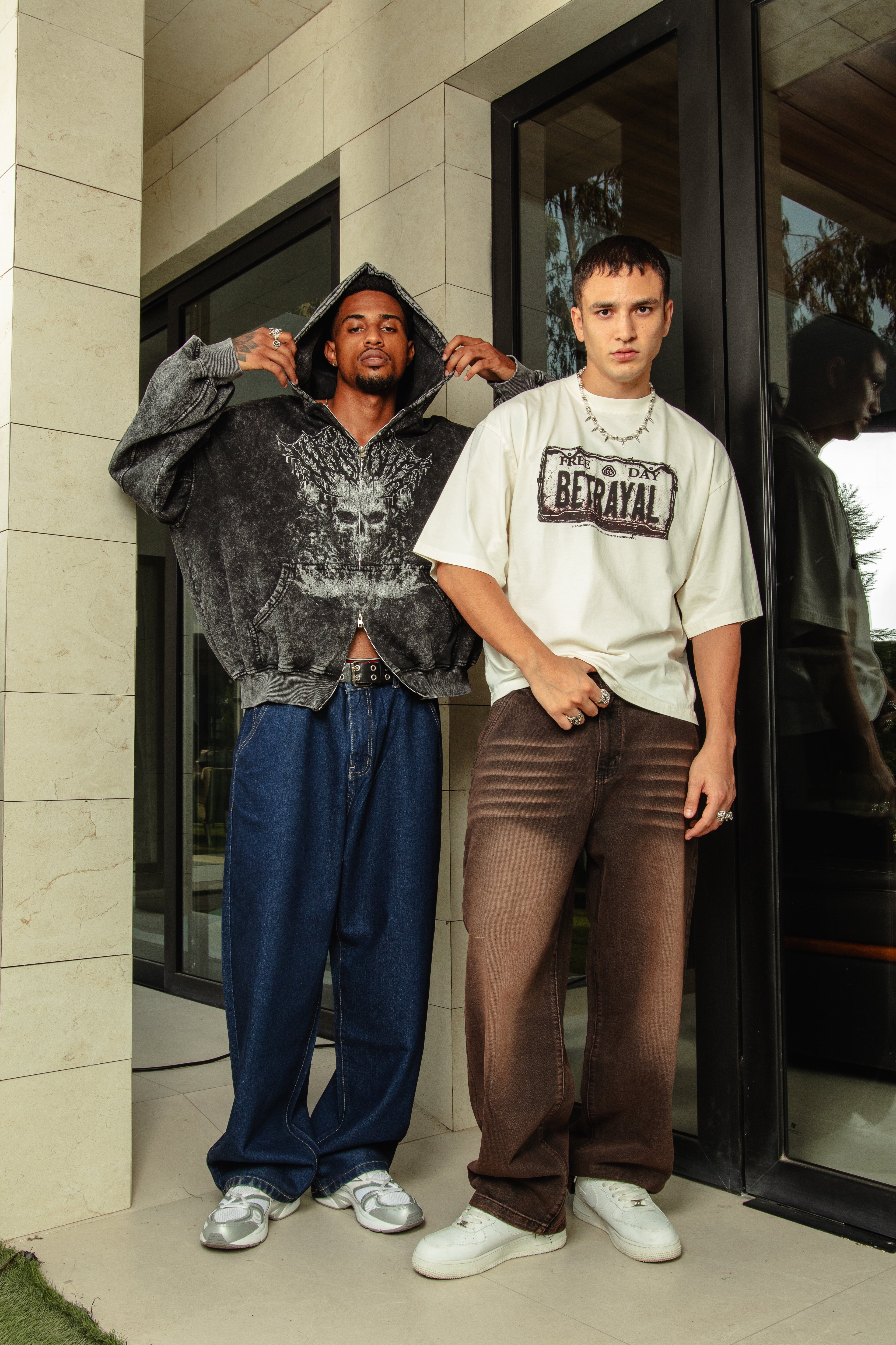 ZIP HODDIE ACIDWASH STAY REAL CENIZO