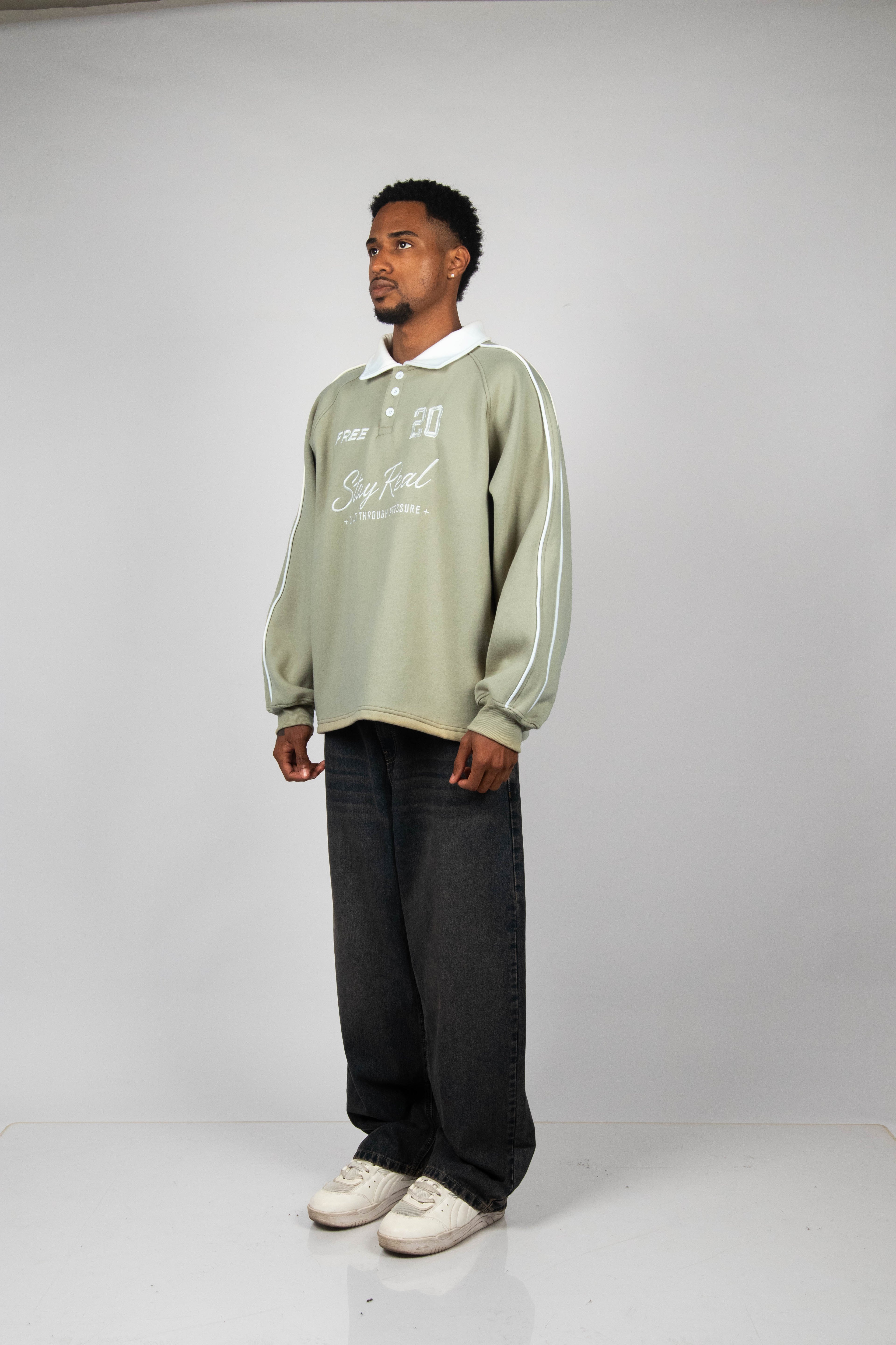 POLERA CROP  RANGLAN STAY REAL VERDE HOJA