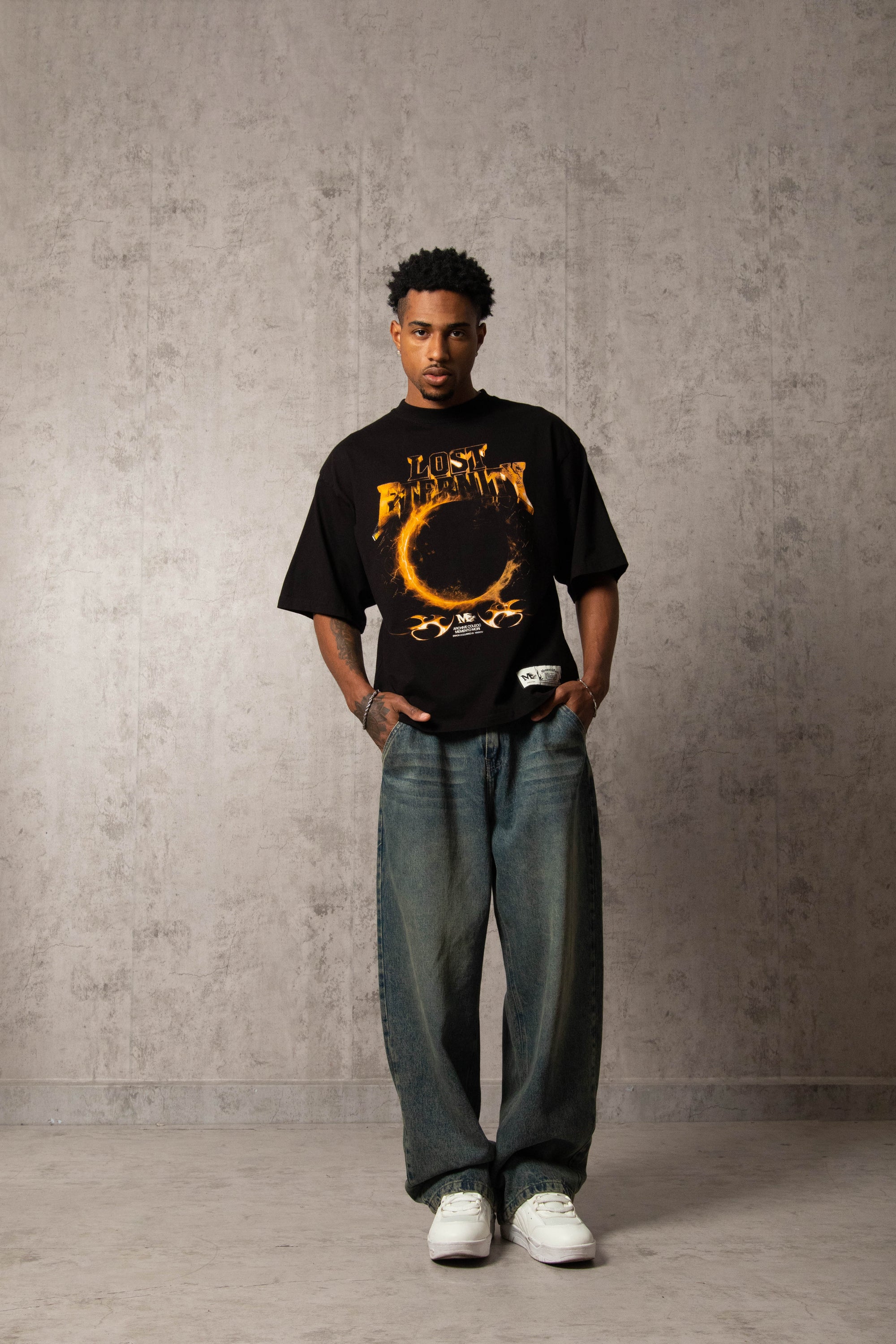 POLO MURCIÉLAGO LOST ETERNITY NEGRO