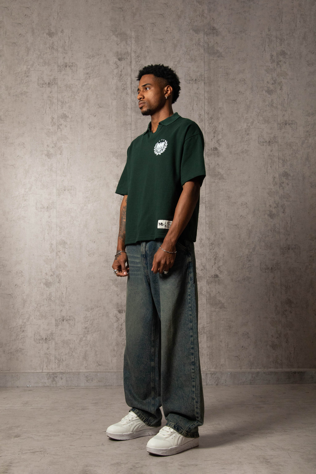 POLO PIQUÉ MEMENTO MORI VERDE HUMO