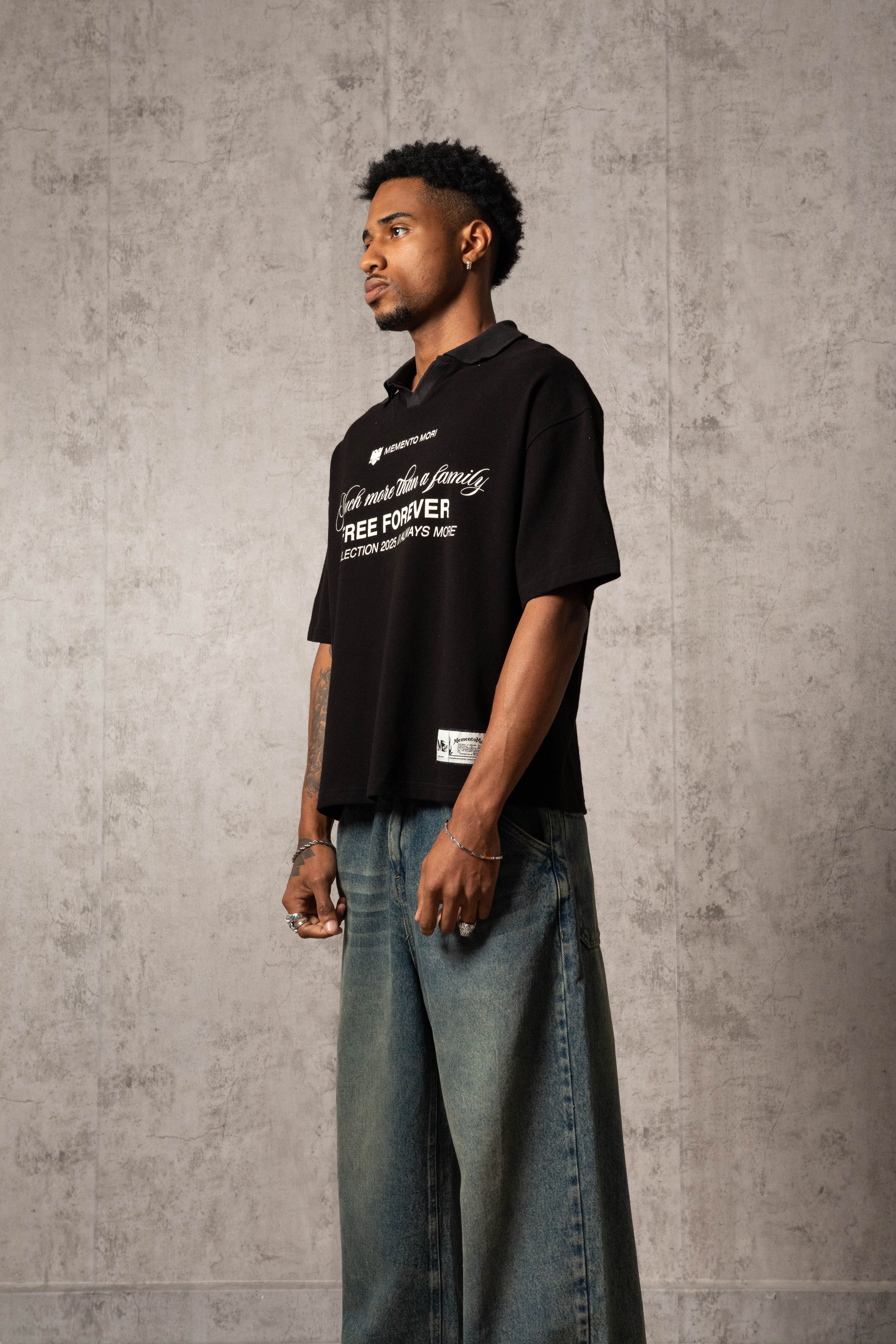 POLO PIQUÉ FREE FOREVER NEGRO