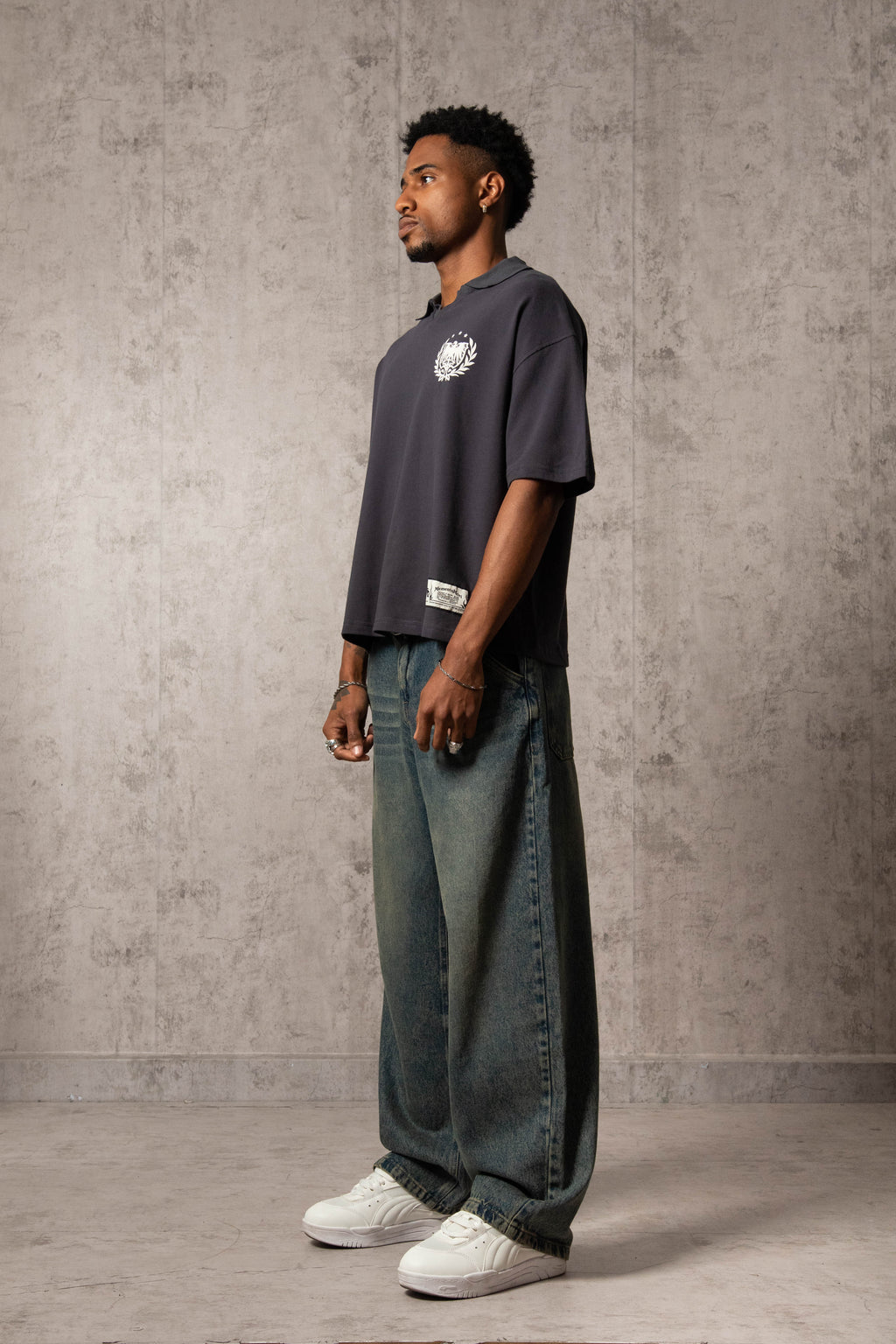 POLO PIQUÉ MEMENTO MORI PLOMO