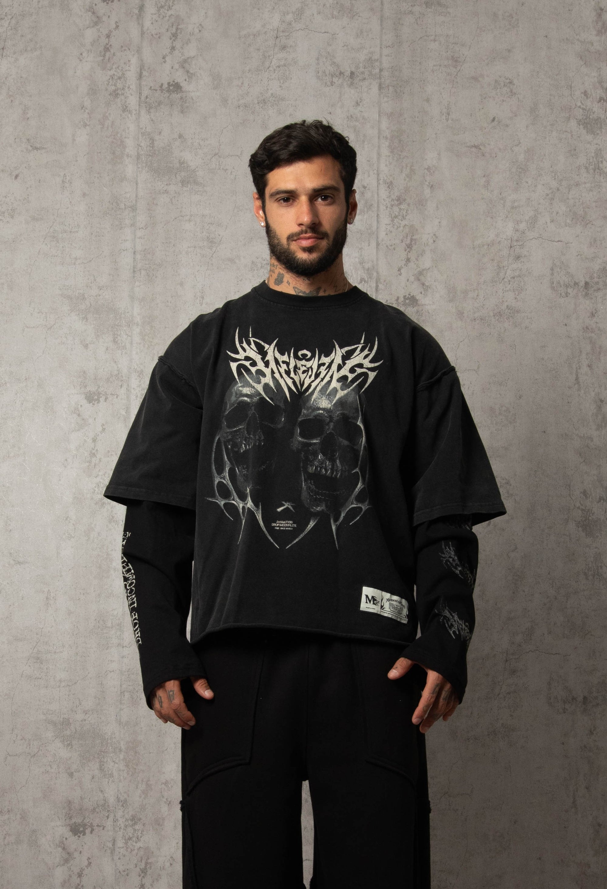 POLO DOBLE MANGA GOTHIC SKULL