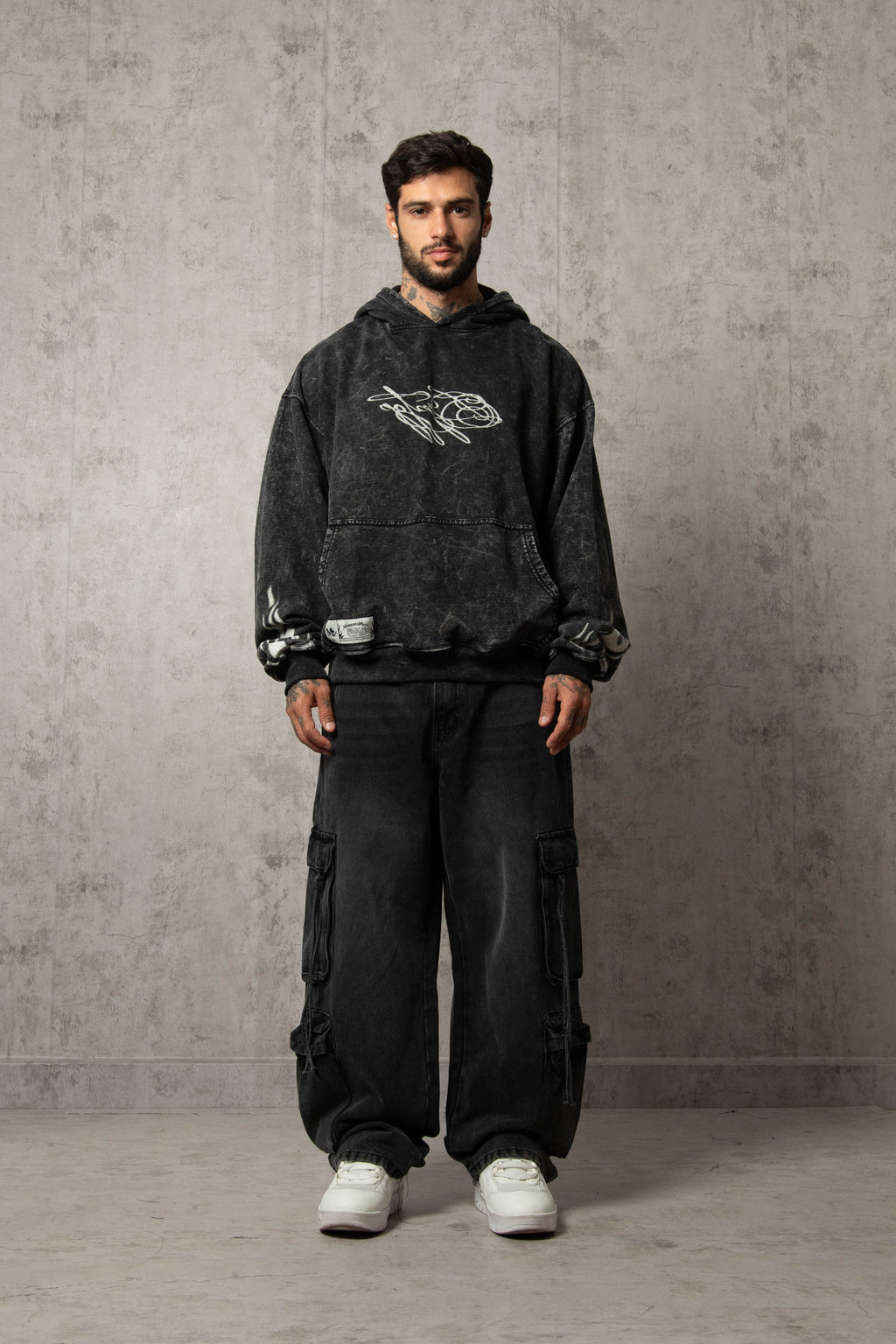 HODDIE BOXY OVERSIZE SNAKE ROSE