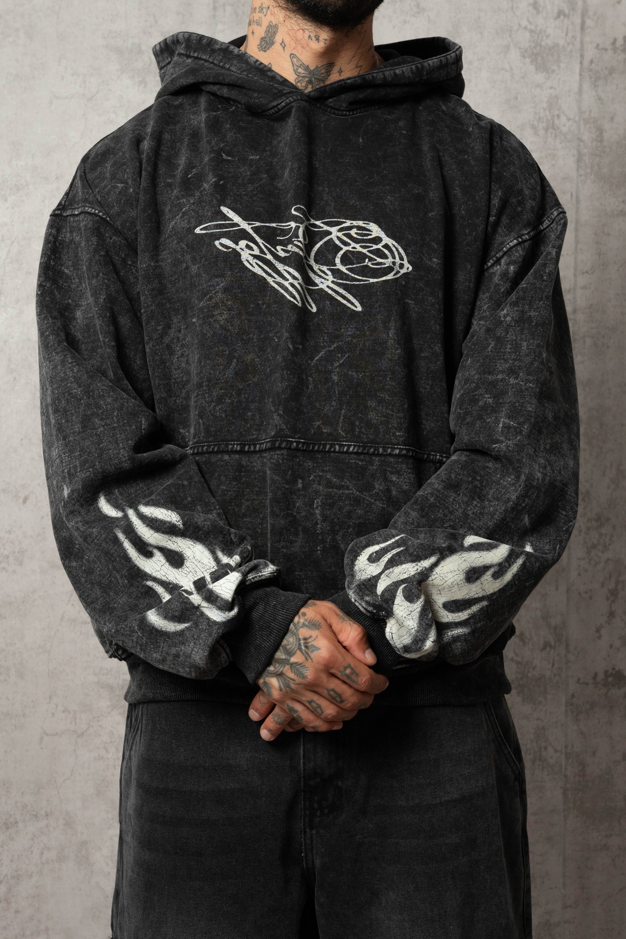 HODDIE BOXY OVERSIZE SNAKE ROSE