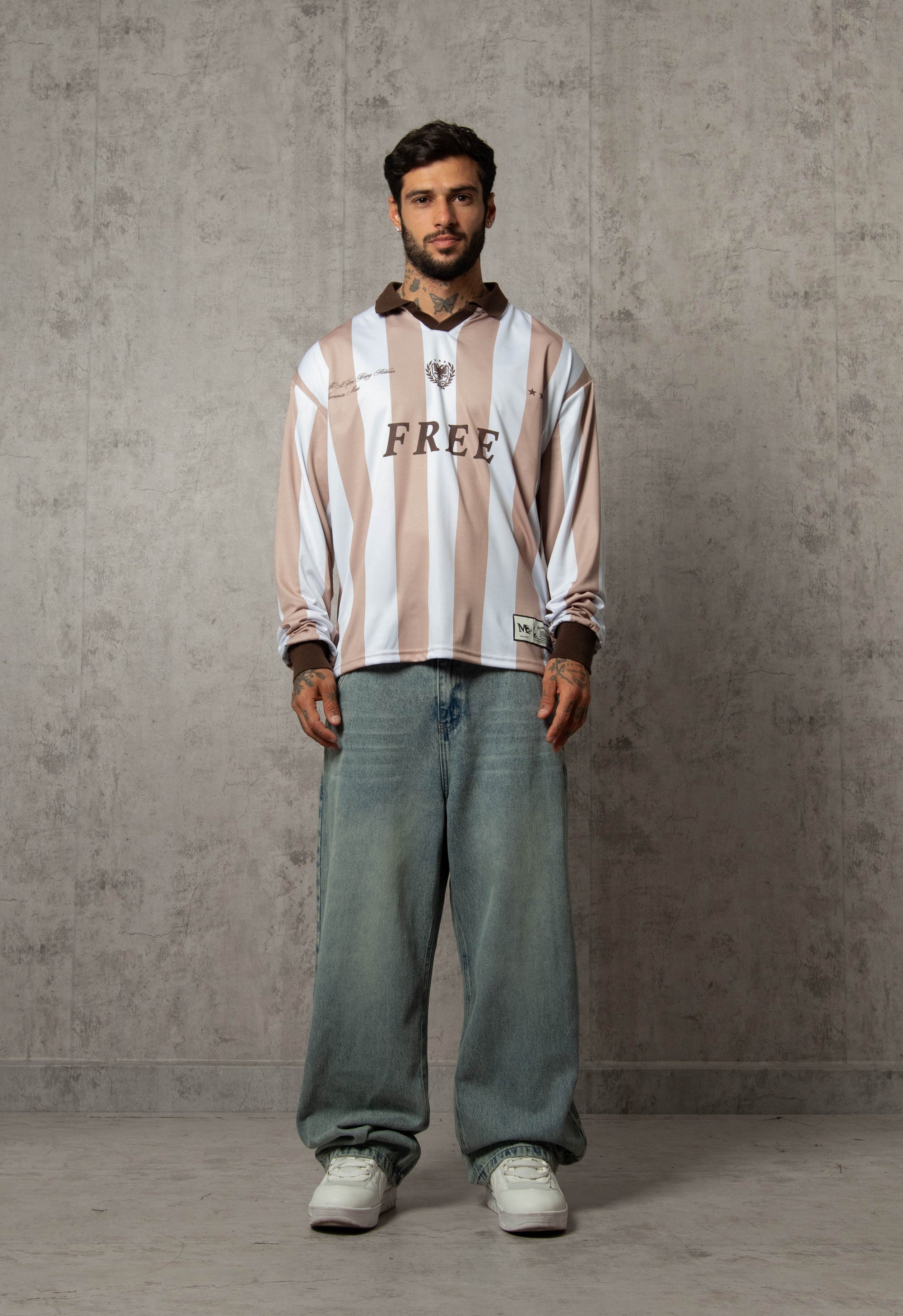 POLO MANGA LARGA OLD SCHOOL BEIGE