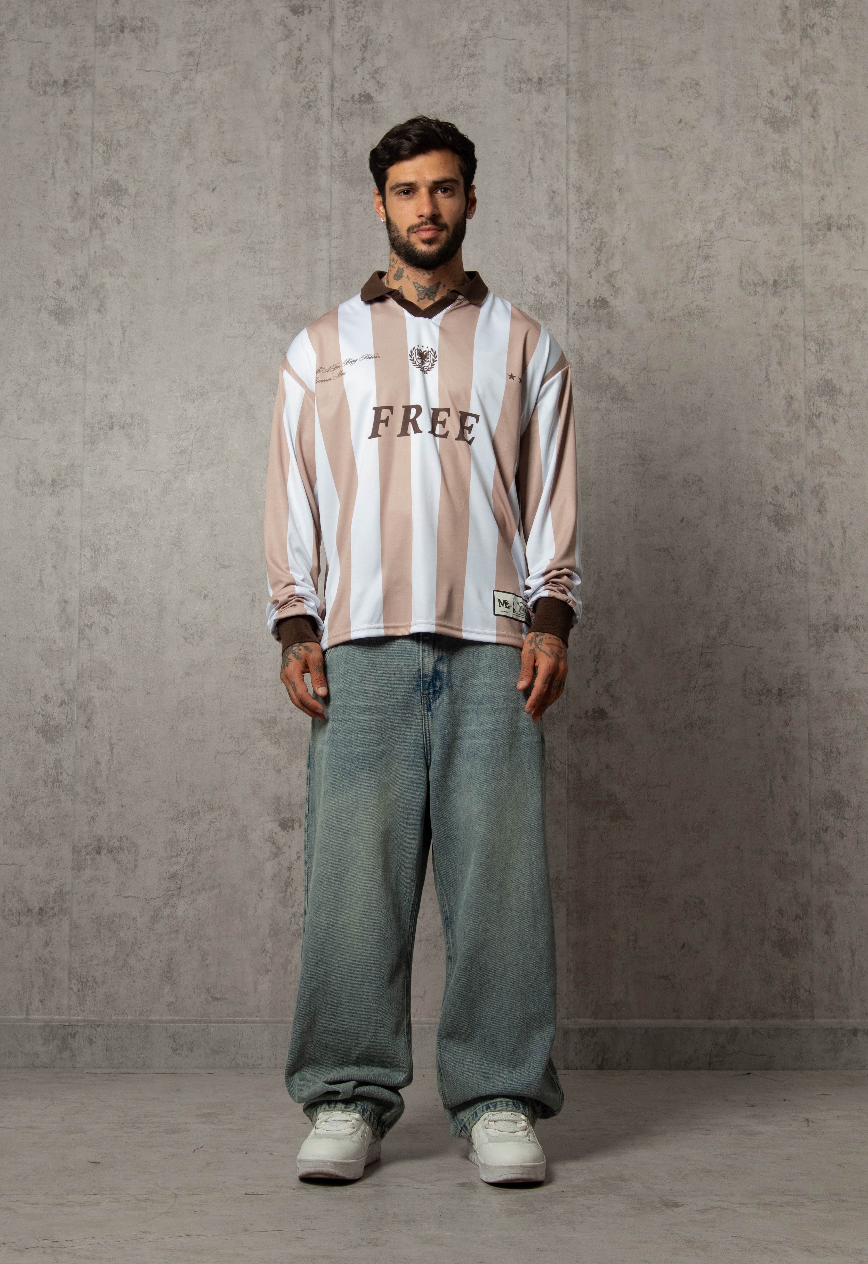 POLO MANGA LARGA OLD SCHOOL BEIGE