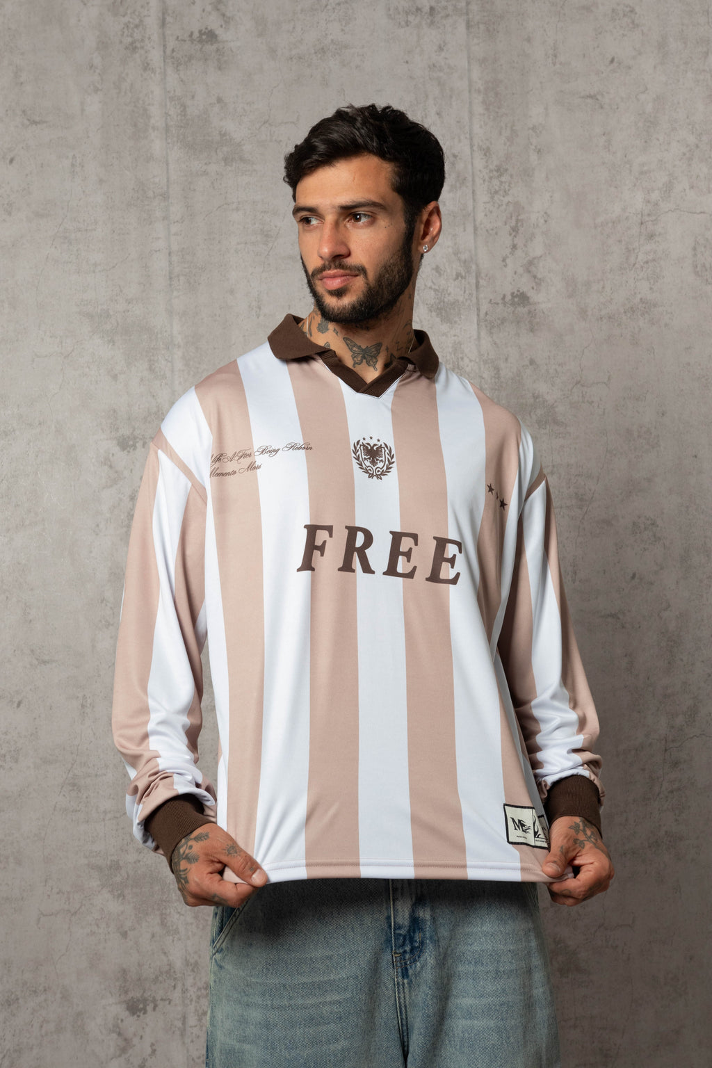 POLO MANGA LARGA OLD SCHOOL BEIGE