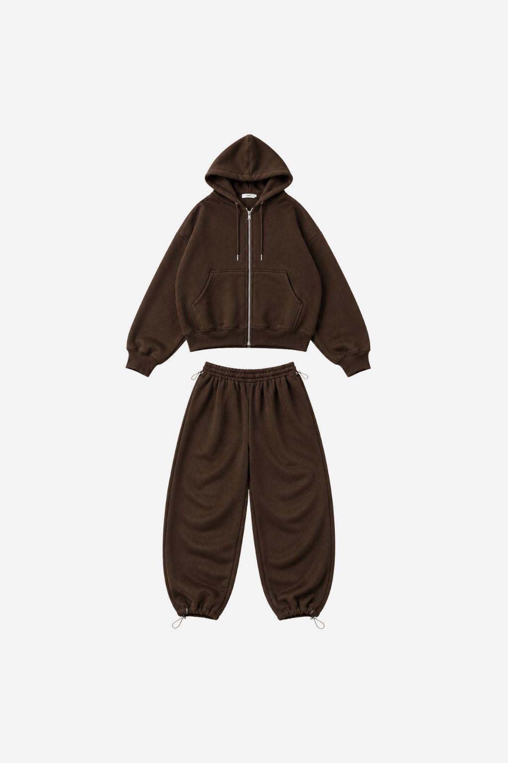 SET FREE ZIP HODDIE + JOGGER – MARRÓN