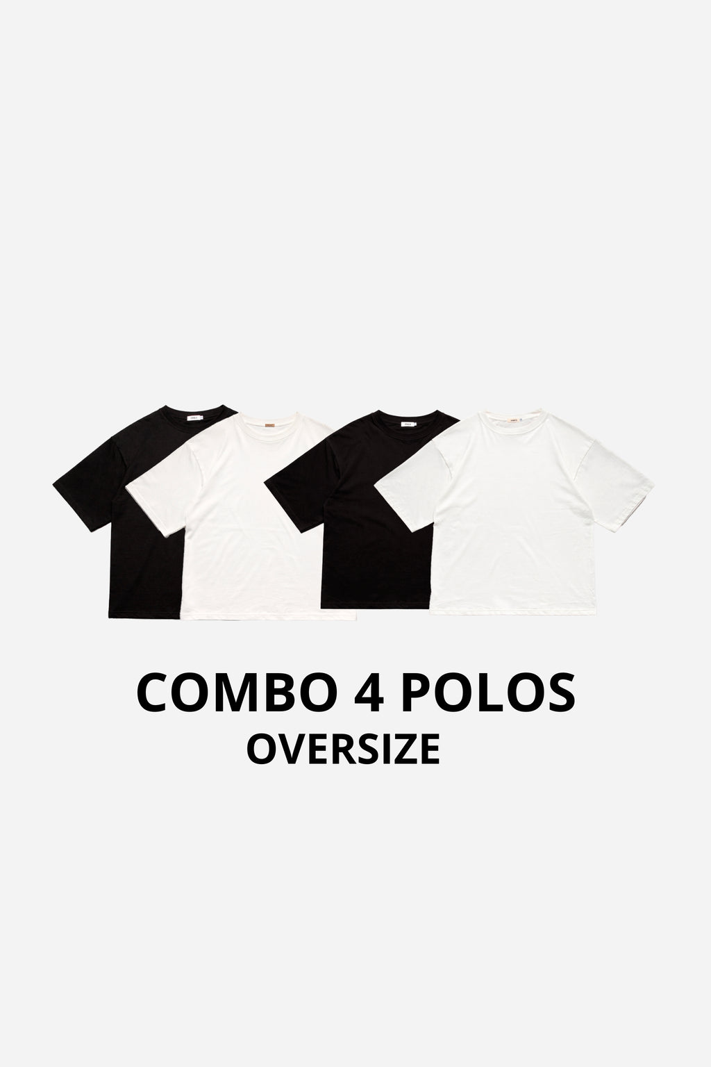 COMBO 4 POLOS OVERSIZE