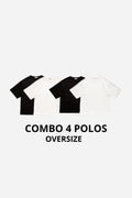 COMBO 4 POLOS OVERSIZE
