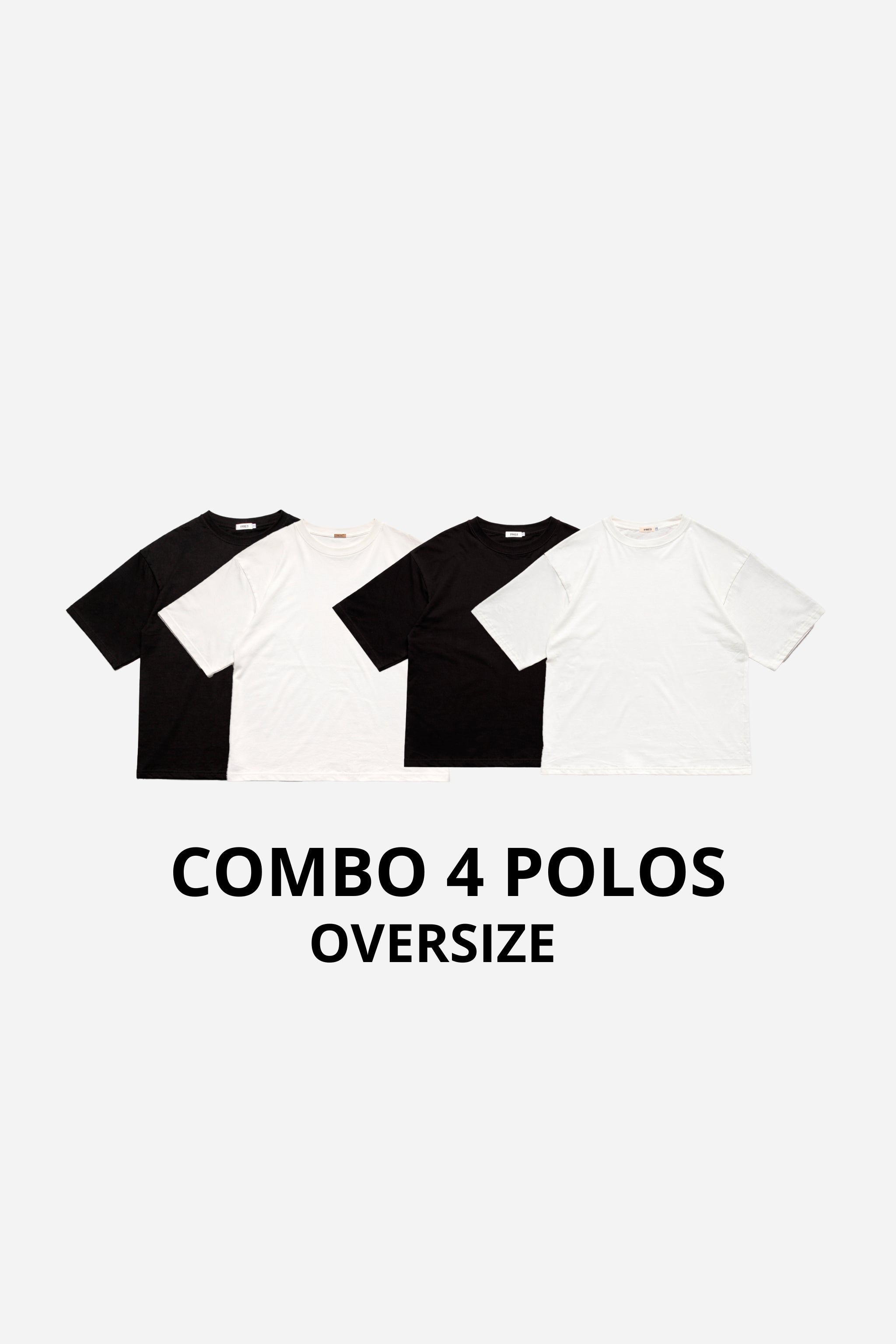 COMBO 4 POLOS OVERSIZE