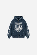 ZIP HODDIE ACIDWASH FREE STUDIO AZUL