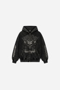 ZIP HODDIE ACIDWASH STAY REAL CENIZO