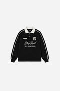 POLERA CROP RANGLAN STAY REAL NEGRO