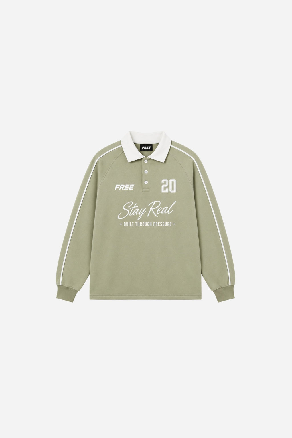 POLERA CROP  RANGLAN STAY REAL VERDE HOJA