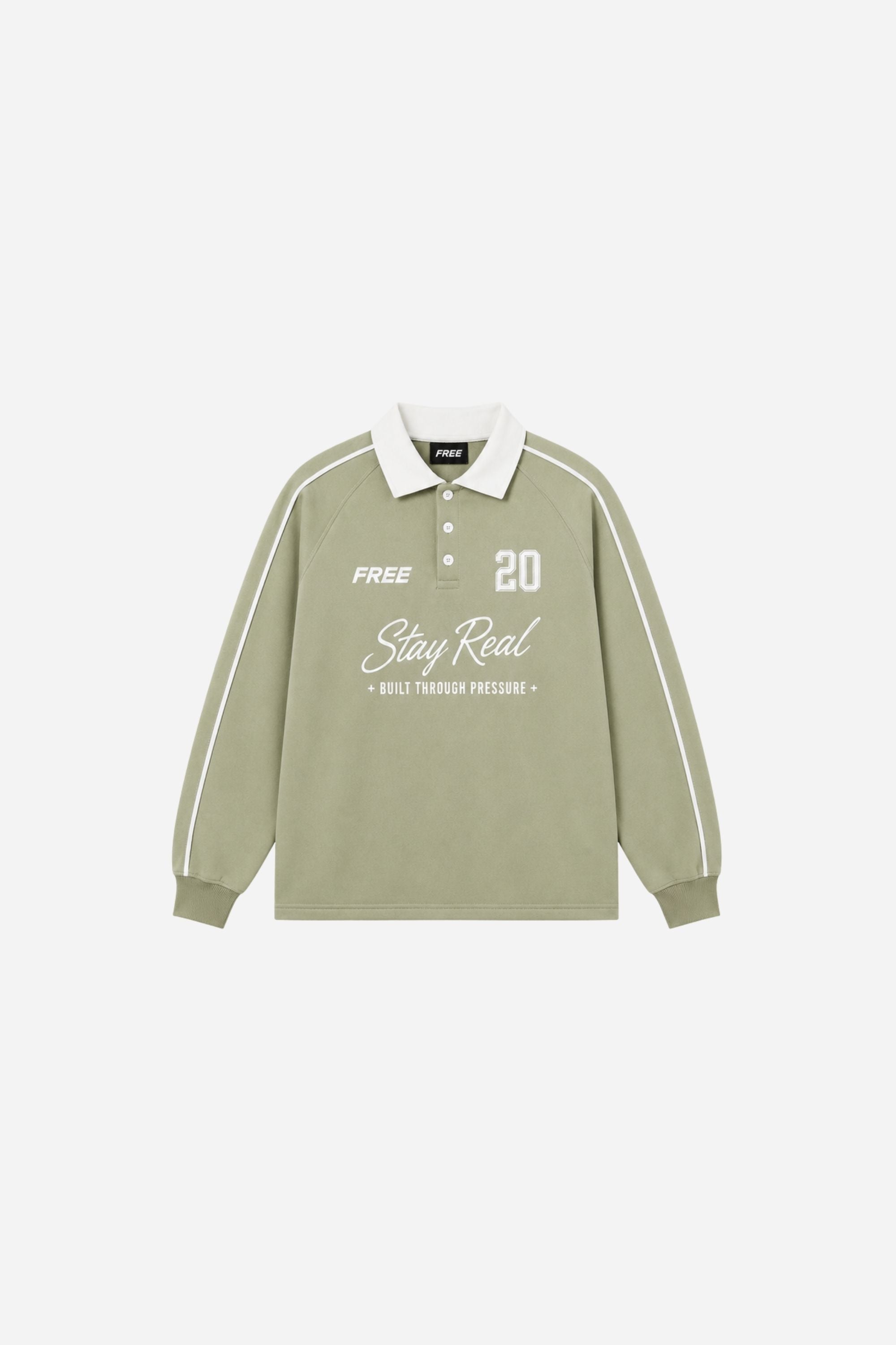 POLERA CROP  RANGLAN STAY REAL VERDE HOJA