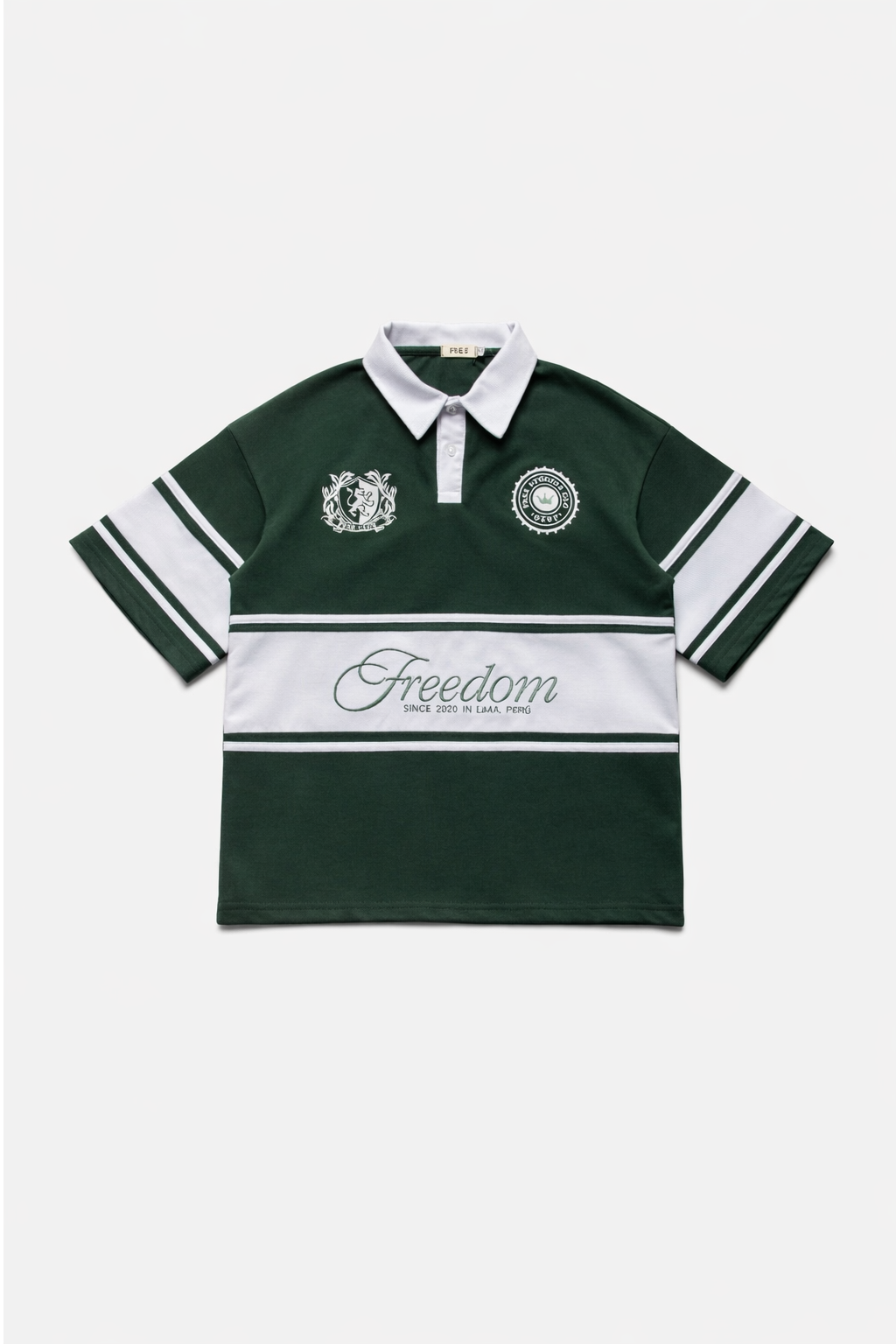 POLO PIQUÉ FREEDOM COLLEGE VERDE HUMO