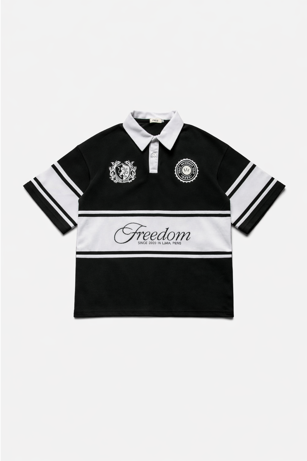 POLO PIQUÉ FREEDOM COLLEGE NEGRO