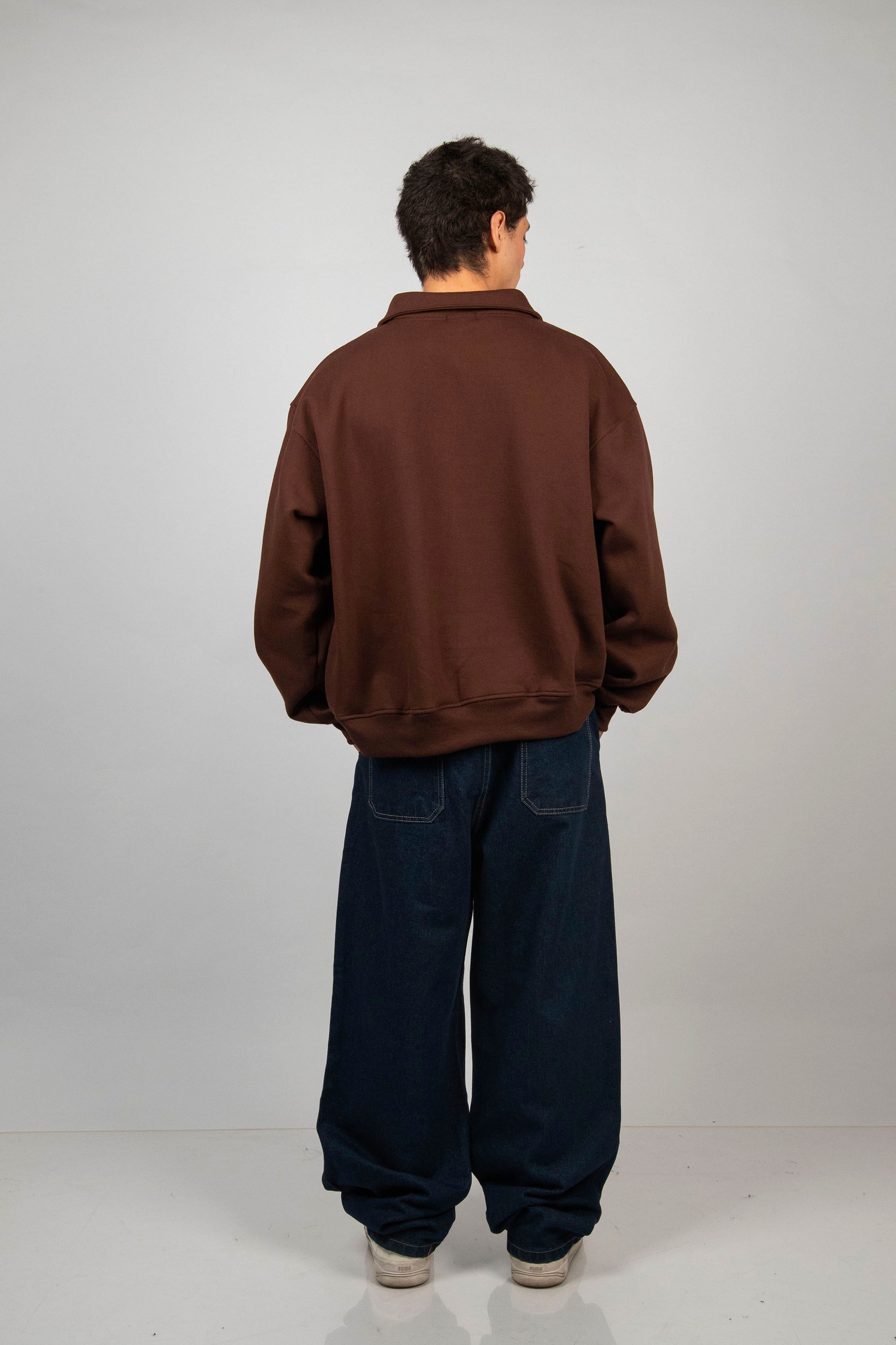 POLERA CROP FREE ESSENTIAL MARRON