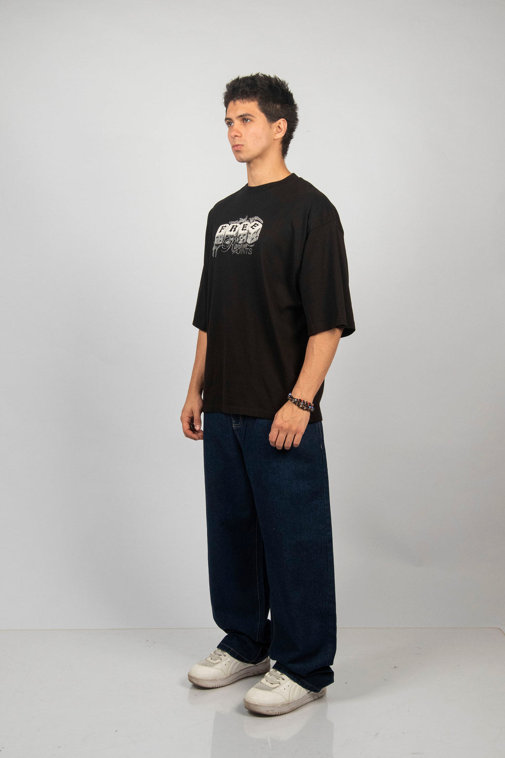 POLO MURCIELAGO RANDOM POINTS NEGRO