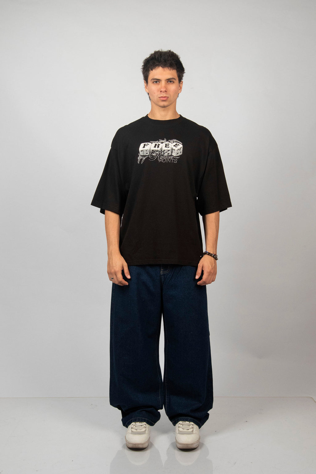 POLO MURCIELAGO RANDOM POINTS NEGRO