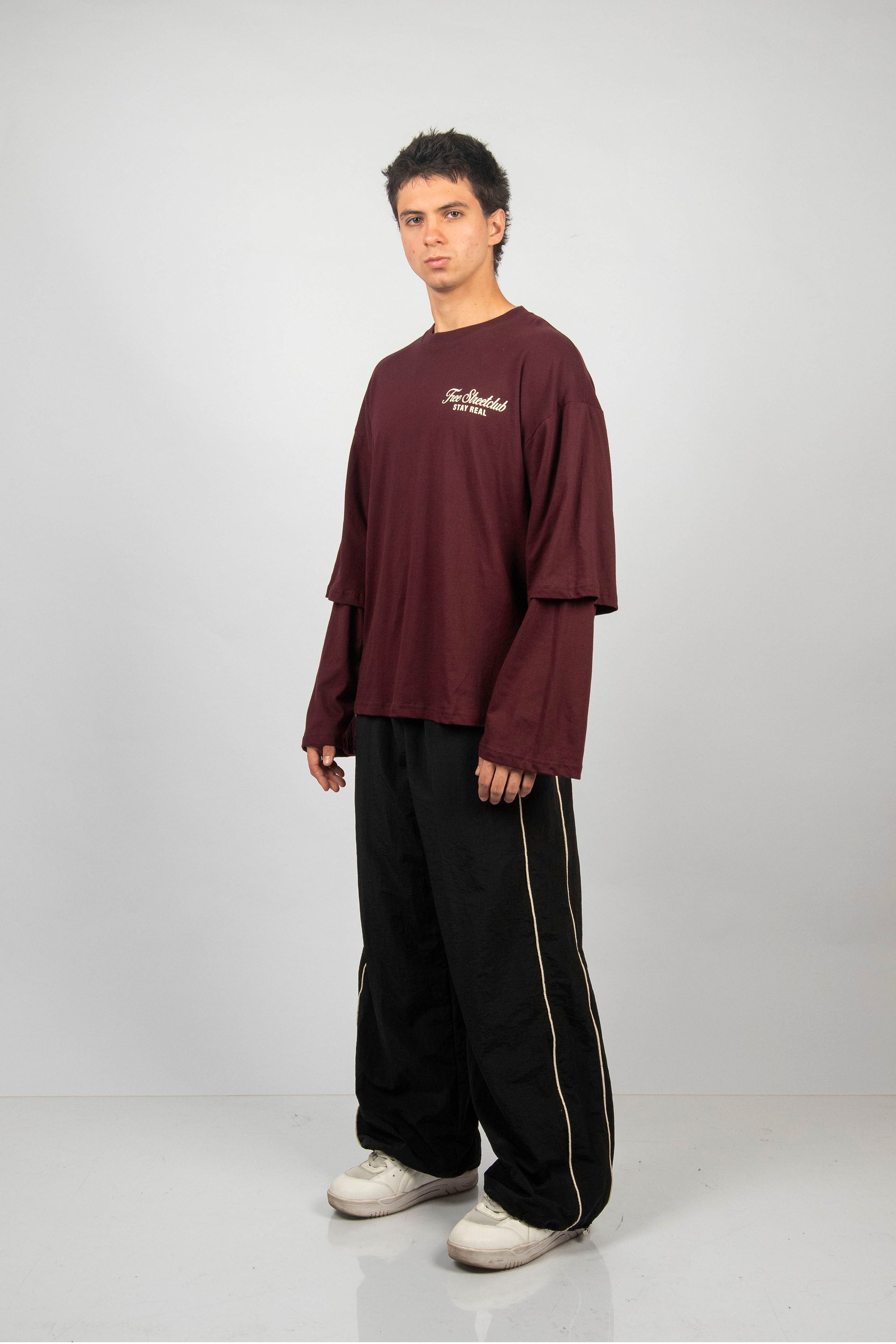 POLO DOBLE MANGA LARGA STAY REAL VINO