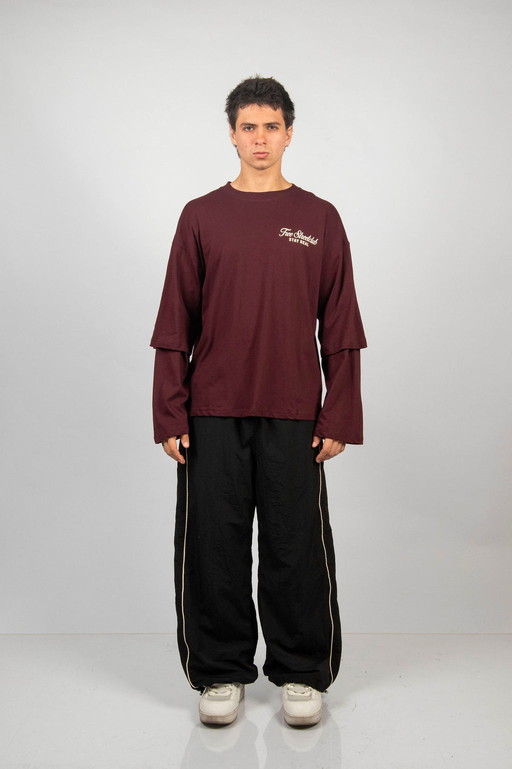 POLO DOBLE MANGA LARGA STAY REAL VINO