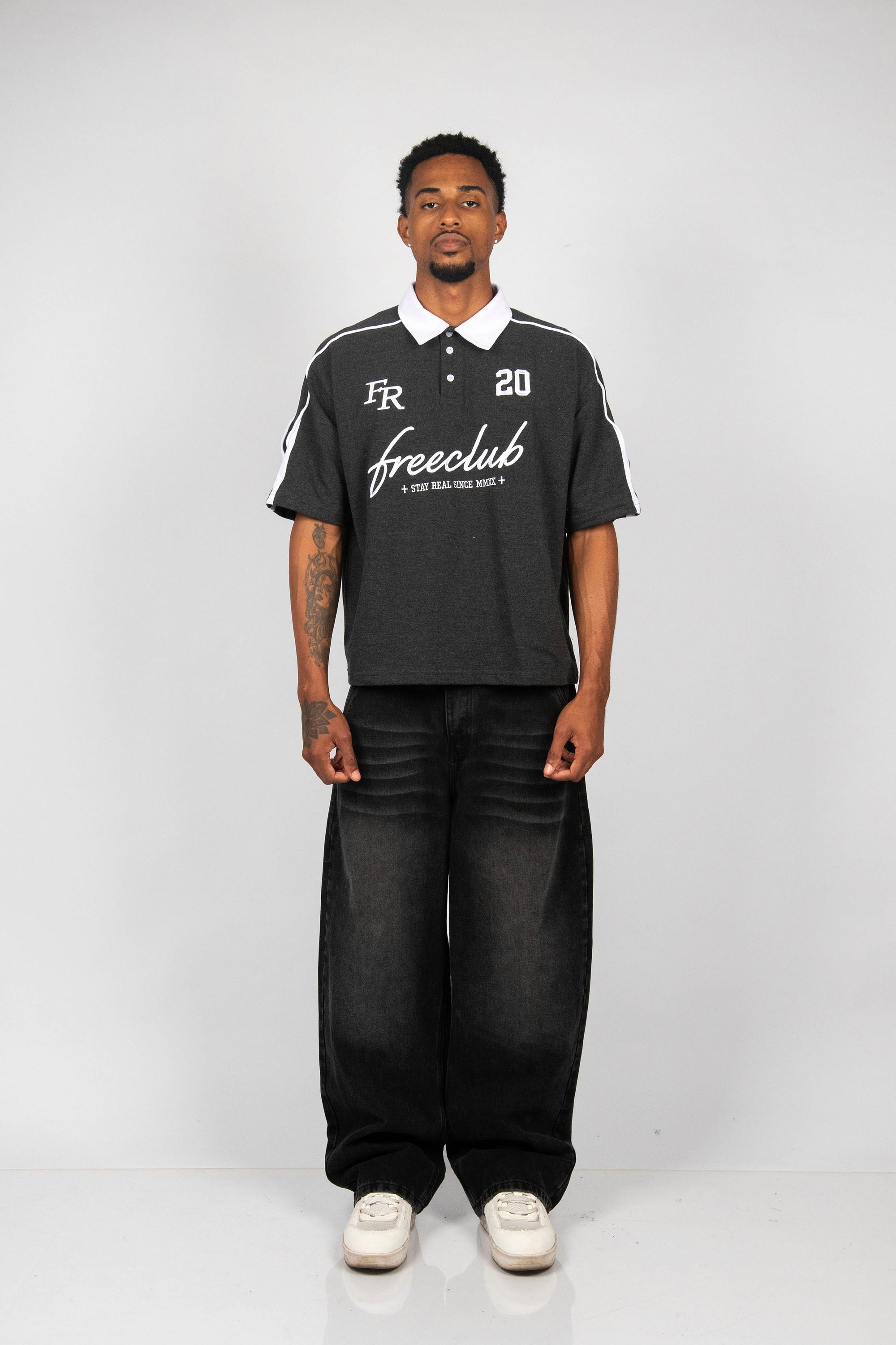 POLO PIQUÉ FREECLUB CHARCOAL