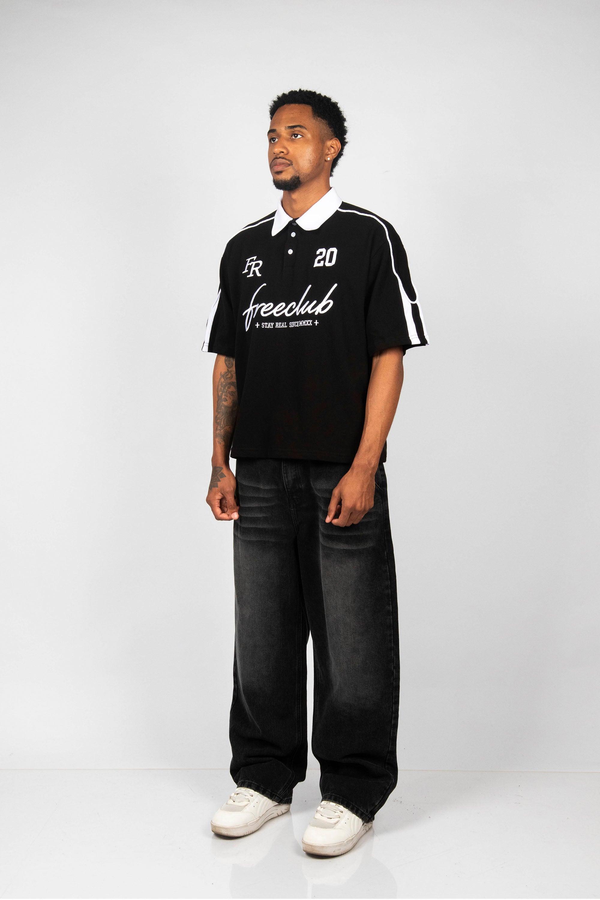 POLO PIQUÉ FREECLUD NEGRO