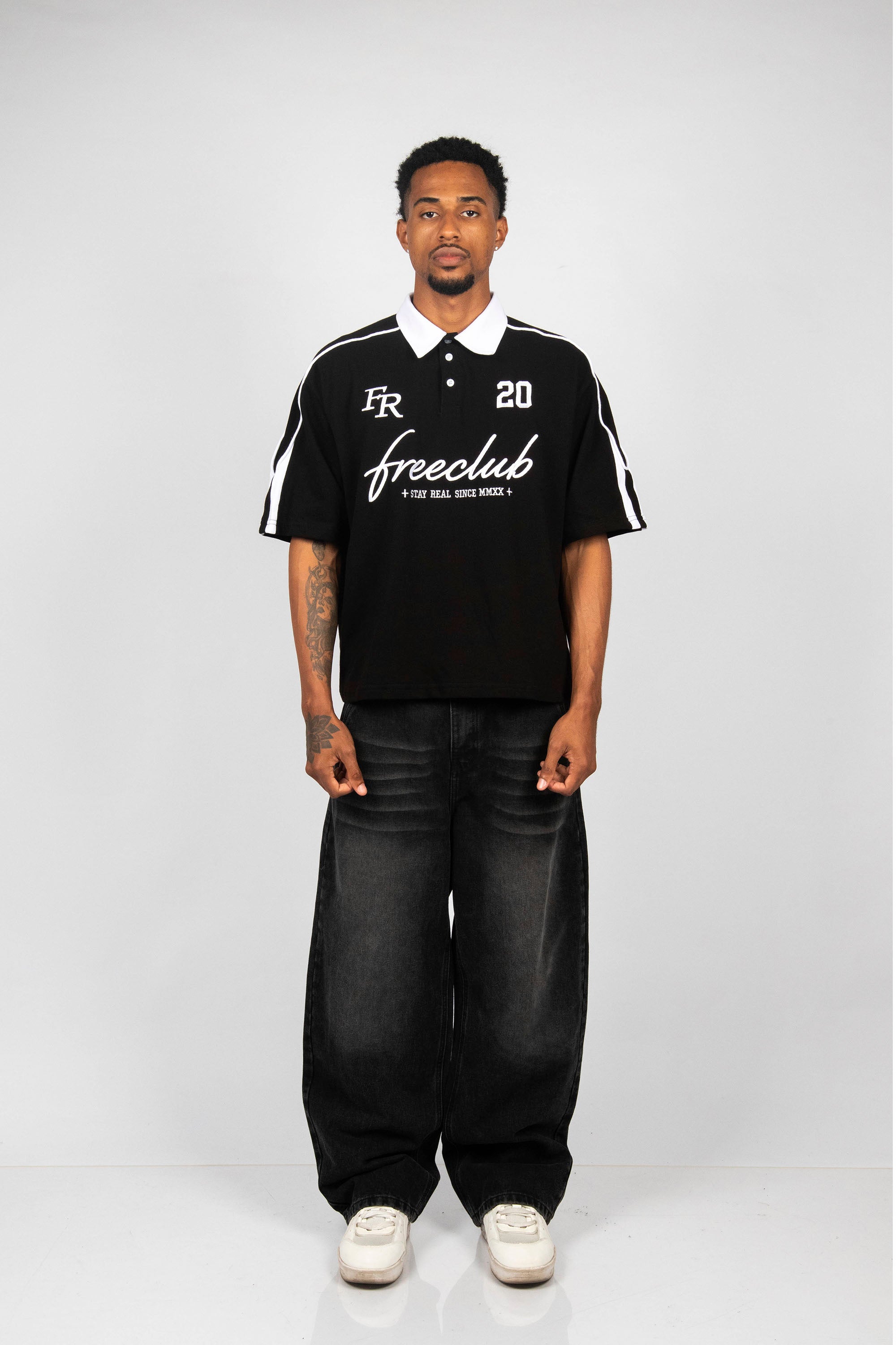 POLO PIQUÉ FREECLUD NEGRO