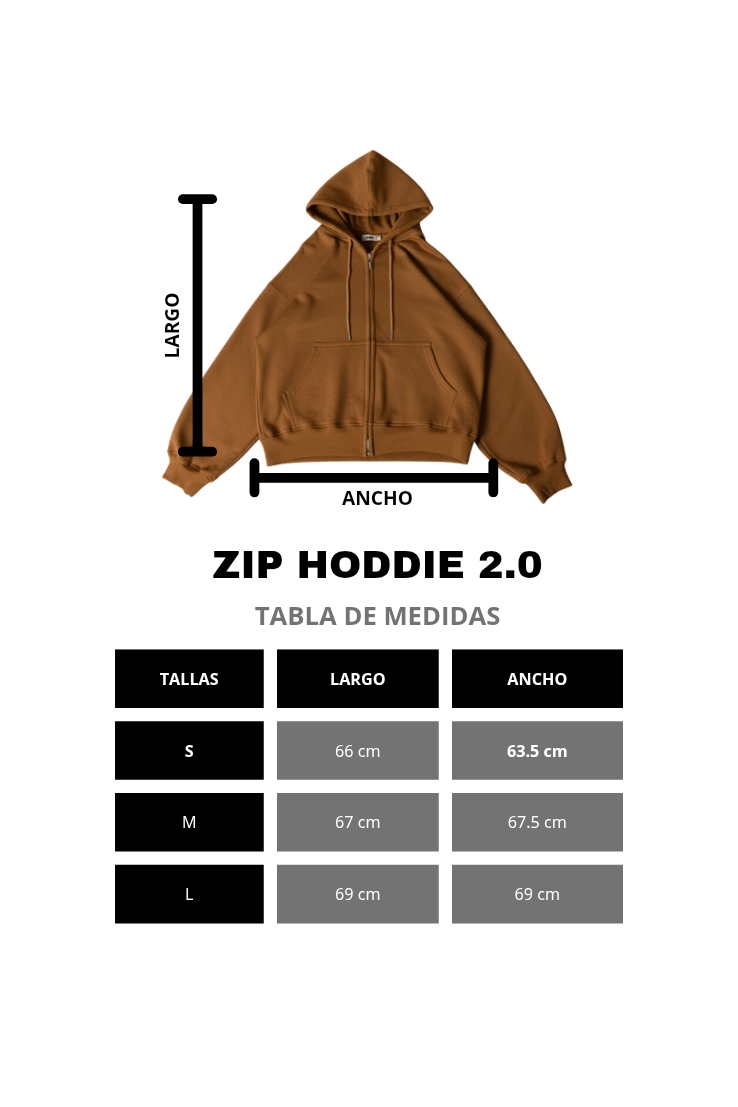 ZIP HODDIE 2.0 CAMELLO
